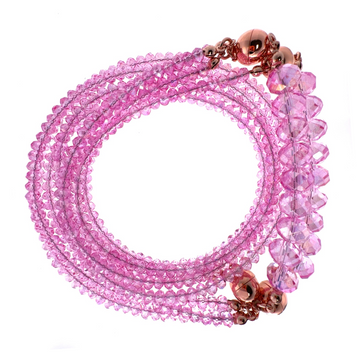 10 Way Necklace - Candy Pink Crystal