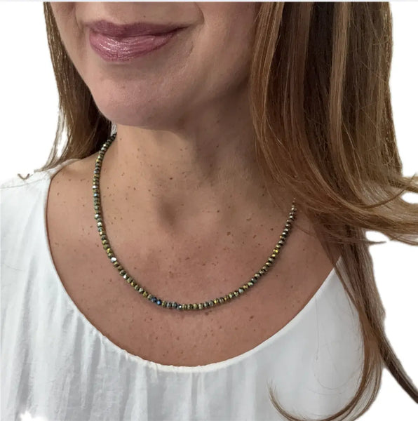 Medium Strand Necklace - Sea Green Crystal Seriously Romantic