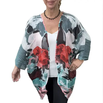 Kimono - Berries + Black Vase - MODAL - 20% OFF! Namaskar