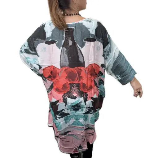 Kimono - Berries + Black Vase - MODAL - 20% OFF! Namaskar