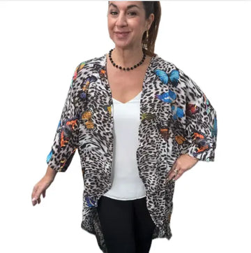 Kimono - Butterflies on Snakeskin - MODAL - 20% OFF! Namaskar