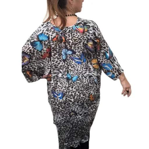 Kimono - Butterflies on Snakeskin - MODAL - 20% OFF! Namaskar