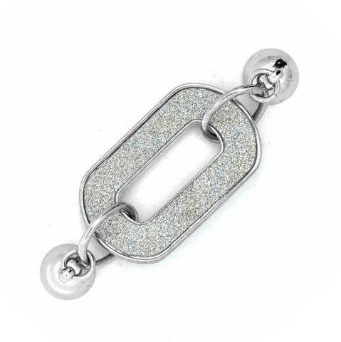 Shimmer Paperclip Pendant - Silver