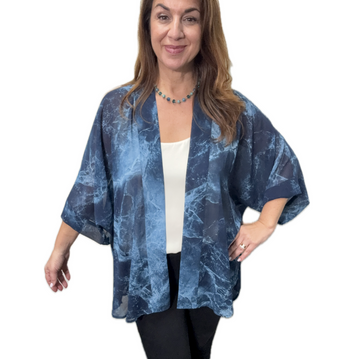 Square Kimono - BLUE LIGHTNING