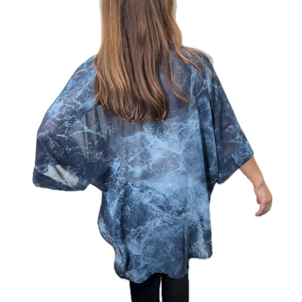 Square Kimono - BLUE LIGHTNING