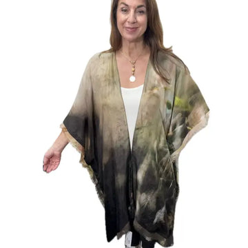 Cape - REVERSIBLE - Silk & Fine Wool - GODDESS Namaskar