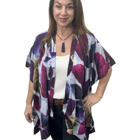 Kimono - Short - Purple Autumn Leaves