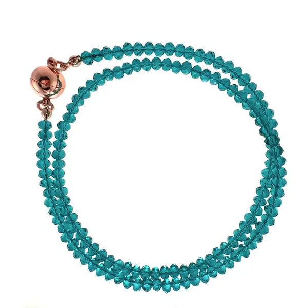 SET 2- 30% OFF!  WHITE TEXTURED VELVET SQUARE KIMONO + TEAL CRYSTAL LONG STRAND + TEAL CRYSTAL MEDIUM STRAND+ WHITE OPALESCENCE TEARDROP HANGING PENDANT FLASH SALE