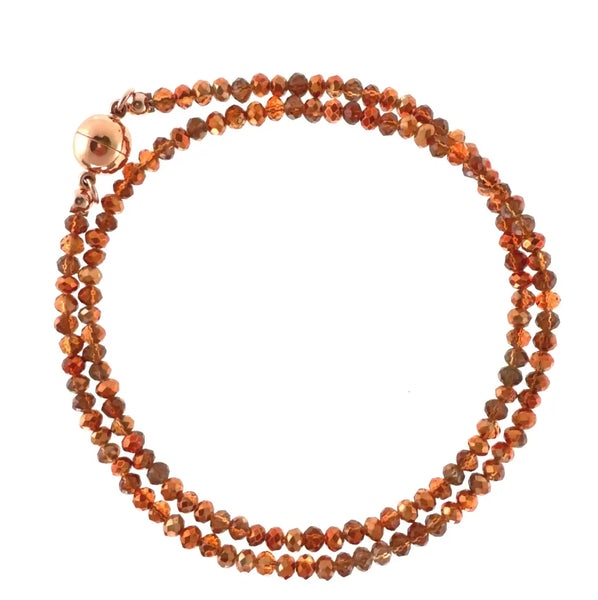 SET 5- 20% OFF! AUSTRALIAN FINE WOOL SCARF + ORANGE COPPER CRYSTAL MEDIUM STRAND + RUBY PAVE PENDANT + MATCHING RUBY PAVE EARRINGS FLASH SALE