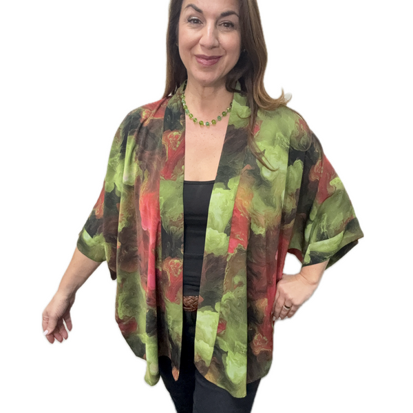 Square Kimono - Marbled Watermelon Ragesh