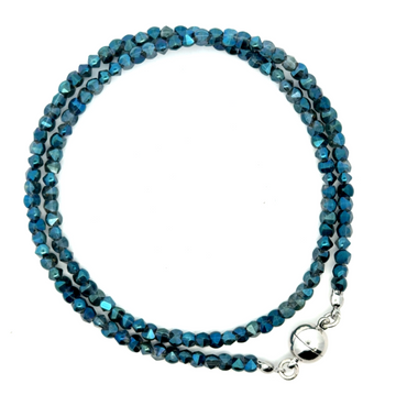 Medium Strand Necklace - Blue Shade Crystal