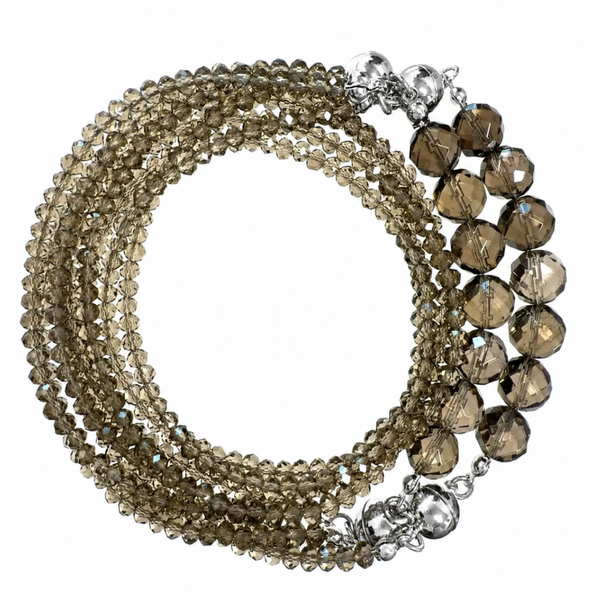 10 Way Necklace - Smokey Quartz Crystal