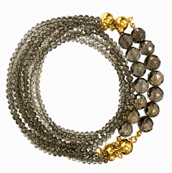 10 Way Necklace - Smokey Quartz Crystal