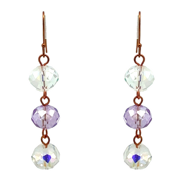 SET 2- 50% OFF! LILAC CRYSTAL TASSEL & MINI CONNECTORS+ AB CRYSTAL LONG STRAND AND MEDIUM STRAND + BESPOKE LILAC /AB CRYSTAL EARRINGS FLASH SALE