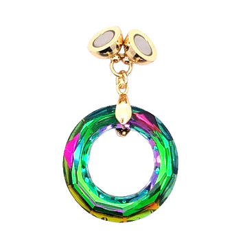 SET 6-  50% OFF! SPLICE SHEER SQUARE KIMONO + HARLEQUIN MEDIUM STRAND + RAINBOW FRIENDSHIP CIRCLE EARRINGS AND MATCHING PENDANT FLASH SALE
