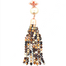 SET 2- 30% OFF! BURNT ORANGE BAMBOO SCARF + CONVERTED ZEBRA STONE TASSEL WITH BESPOKE SHELL PEARL FLASH SALE