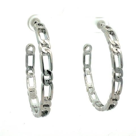 Hoop Earrings - Large Chain Link Hoops