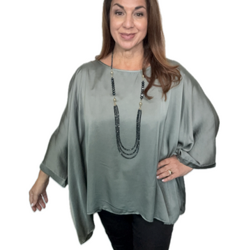 Silk Blend Top - Portofino - Sage Mist AMICI