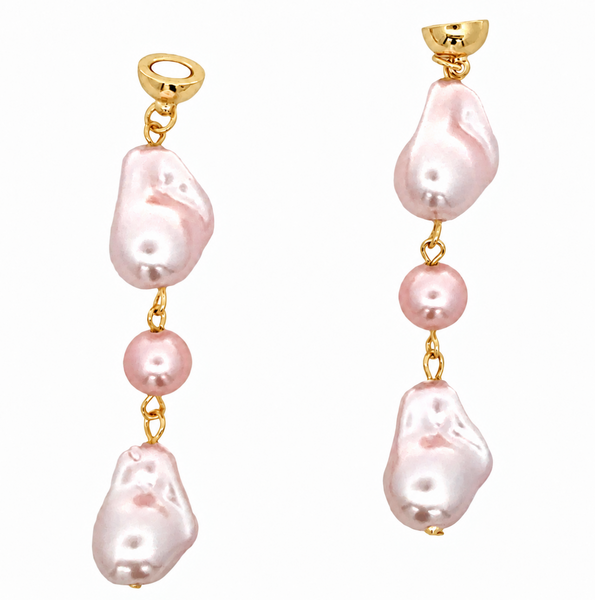 LARIAT ENDS - Pink Teardrops Maria Nicola
