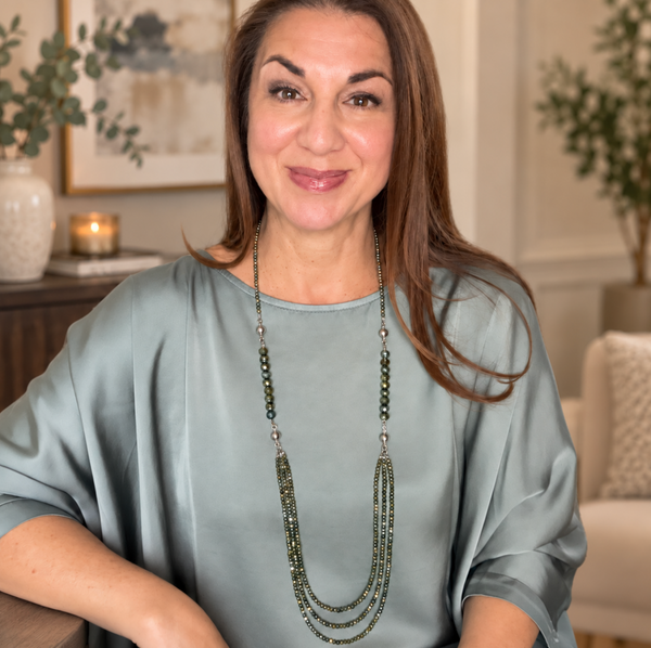 10 Way Necklace - Sea Green Crystal Seriously Romantic