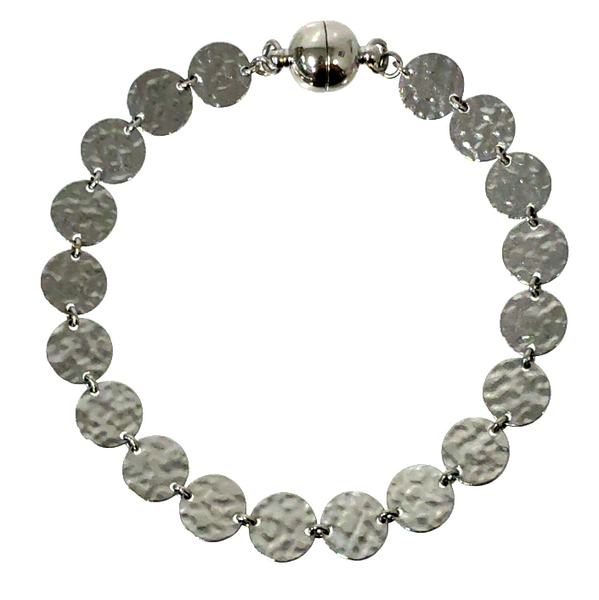 Bracelet Link - 18cm - Beaten Disc Maria Nicola