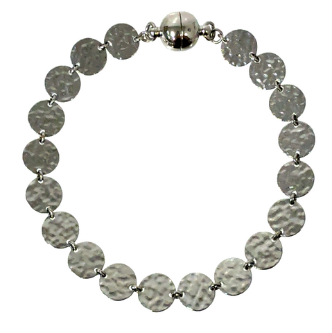 Bracelet Link - 18cm - Beaten Disc