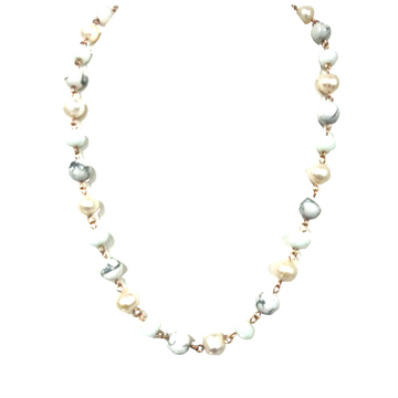 Longer Link Necklace - White Seriously Romantic
