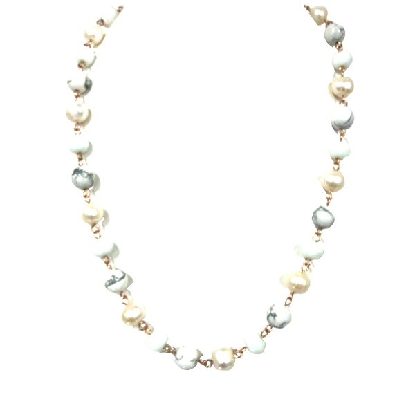 Longer Link Necklace - White Seriously Romantic