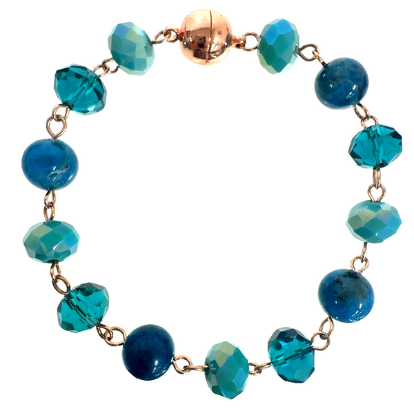 Longer Bracelet Link - Ocean Blue (Apatite/Turquoise/Teal) Seriously Romantic