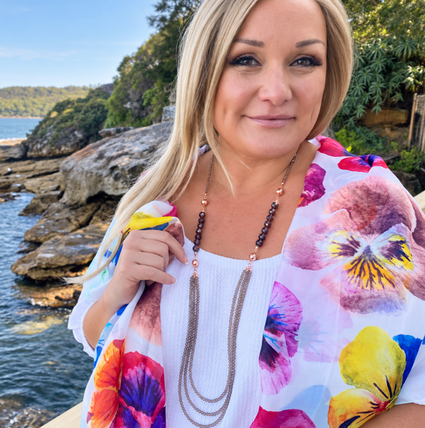 10 Way Bundle  - Smokey Quartz Crystal (Includes 10 Way Necklace, Tassel & Mini Connectors) Seriously Romantic