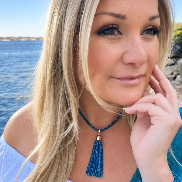 Tassel - Teal Crystal Seriously Romantic