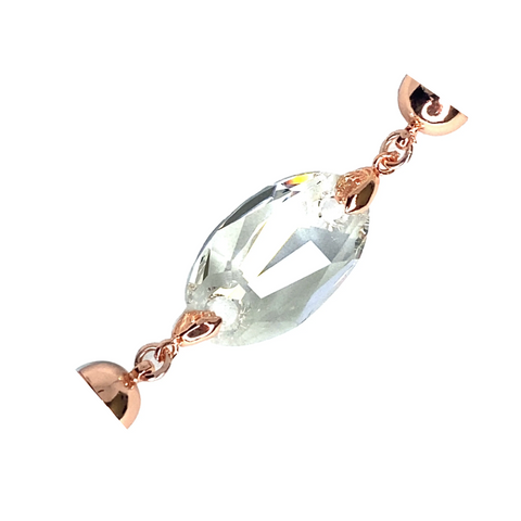 Pendant - Austrian Crystal - Oval - Silver Shade