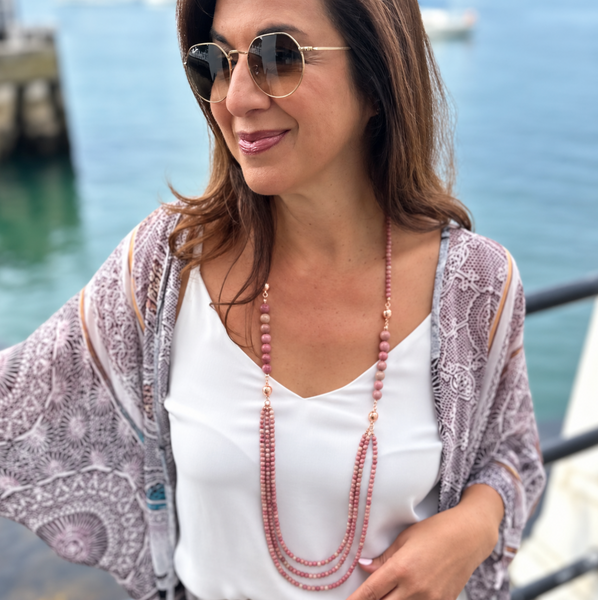 10 Way Necklace - Rhodochrosite Maria Nicola
