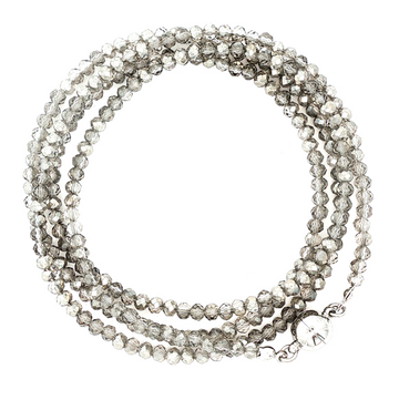 Long Strand Necklace - Platinum Crystal Seriously Romantic