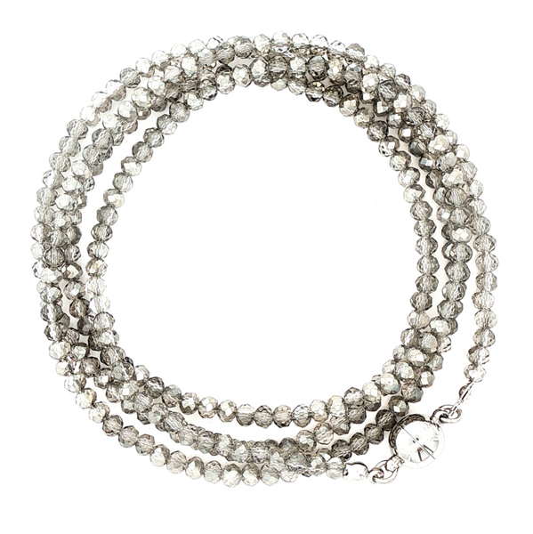 Long Strand Necklace - Platinum Crystal Seriously Romantic