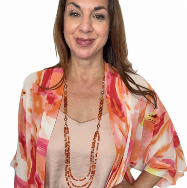 10 Way Necklace - Orange Agate Seriously Romantic