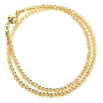Medium Strand Necklace - Golden Crystal Seriously Romantic