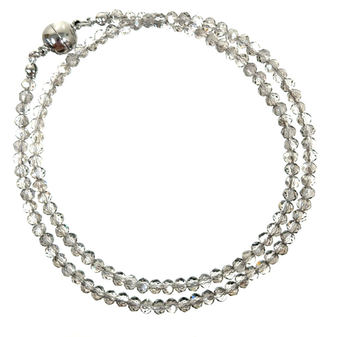 Medium Strand Necklace - Platinum Crystal