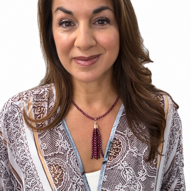Tassel - Shell Pearl - Burgundy Maria Nicola
