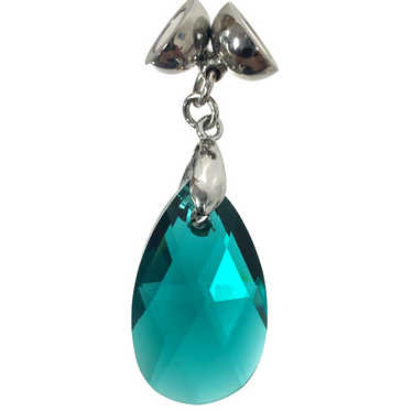 Hanging Pendant - Large Teardrop - Emerald Crystal Austrian Crystal