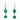Long Earrings - Emerald Crystal RYAN