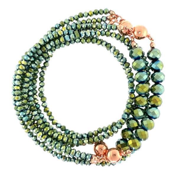 10 Way Necklace - Sea Green Crystal Seriously Romantic
