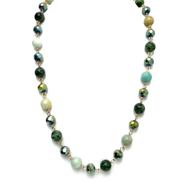 LONGER Link Necklace - Sea Green