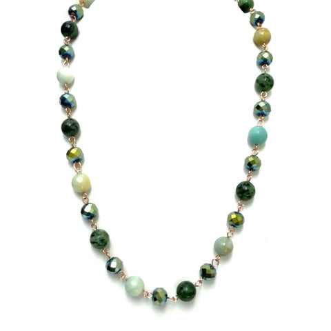 LONGER Link Necklace - Sea Green