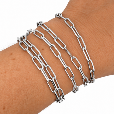 Long Strand Necklace - Paperclip - Silver Seriously Romantic