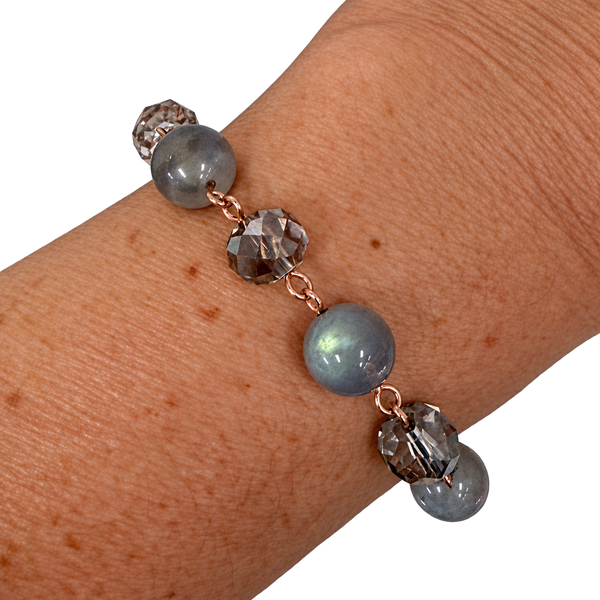 Longer Bracelet Link - Platinum Seriously Romantic
