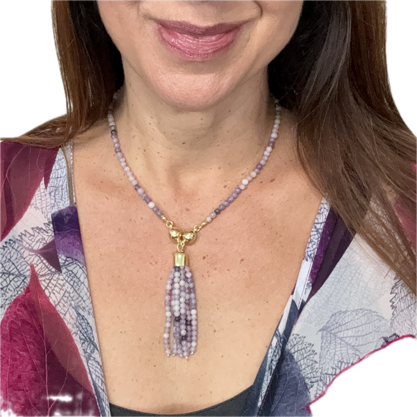 Tassel Conversion Service - Lepidolite Tassel Maria Nicola