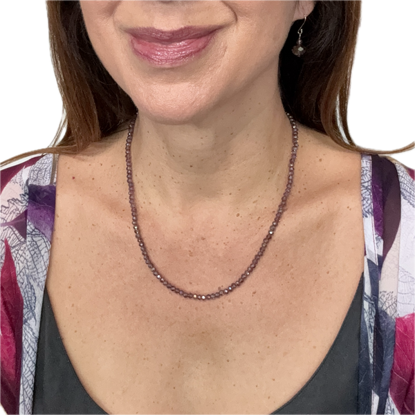 Medium Strand Necklace - Plum Crystal Seriously Romantic