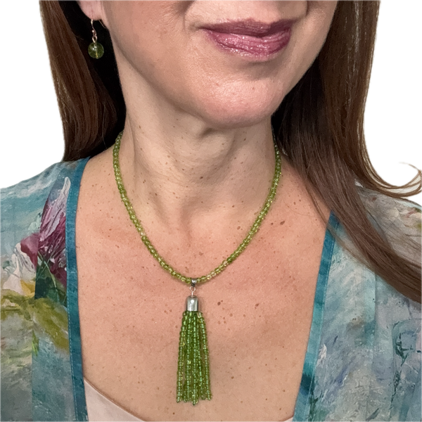 Short Earrings - Cracked Peridot Maria Nicola
