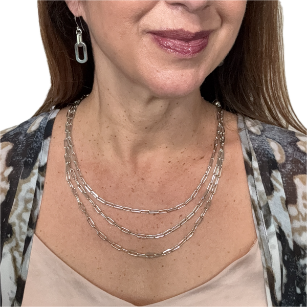 Short Earrings - Paperclip - Silver Seriously Romantic